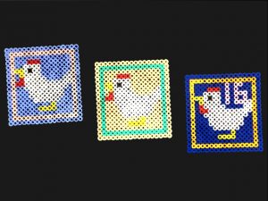 コースター鶏3種